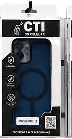 Capinha CTI azul para Xiaomi Note 12 na embalagem