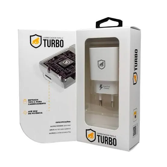 Carregador Turbo na embalagem